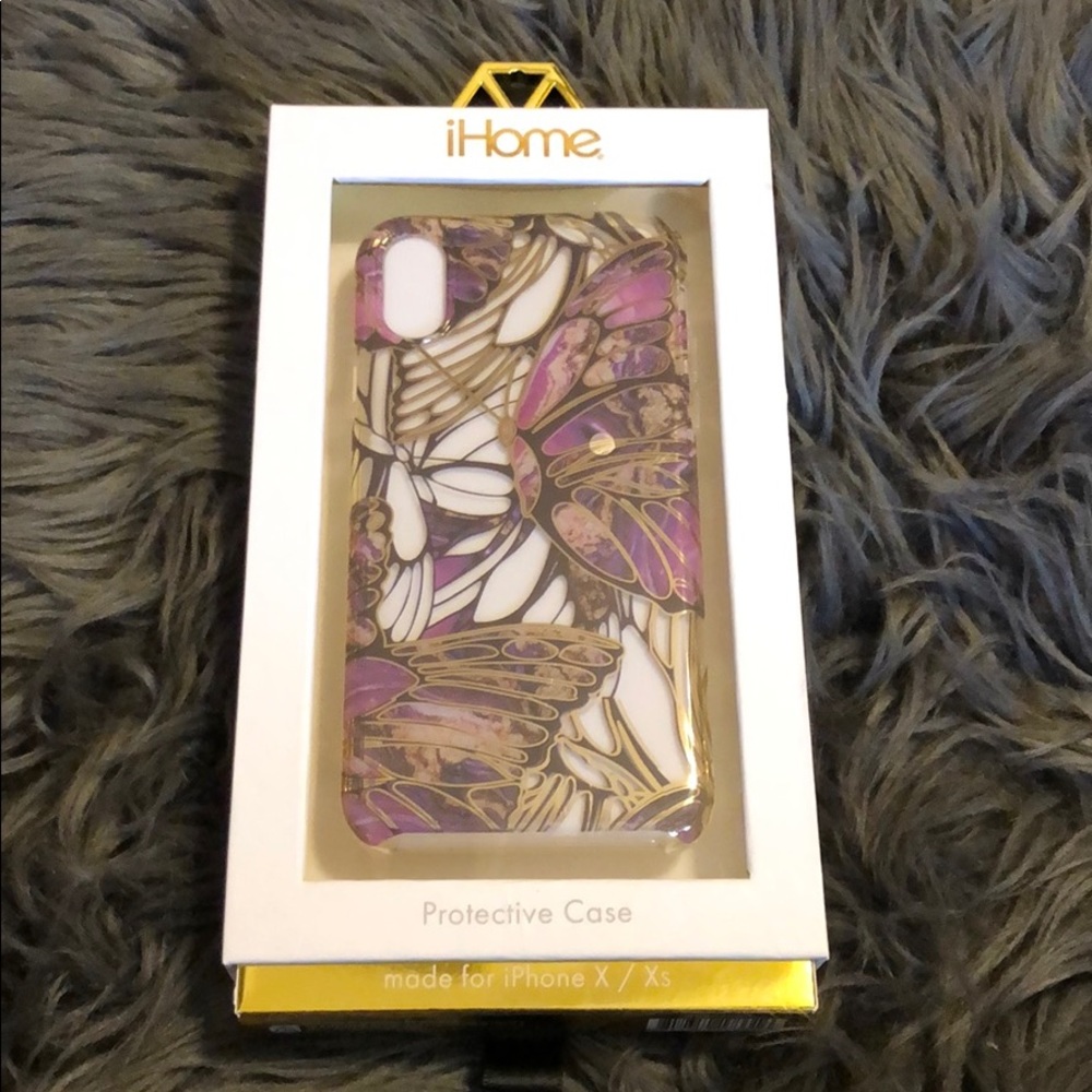 New iHome Apple iPhone X/Xs Case Butterfly Print